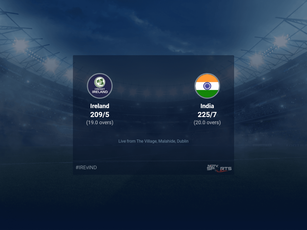 İrlanda Vs Hindistan: İrlanda Vs Hindistan 2022 Canlı Kriket Skoru, NDTV Sports'ta Bugünkü Maçın Canlı Skoru