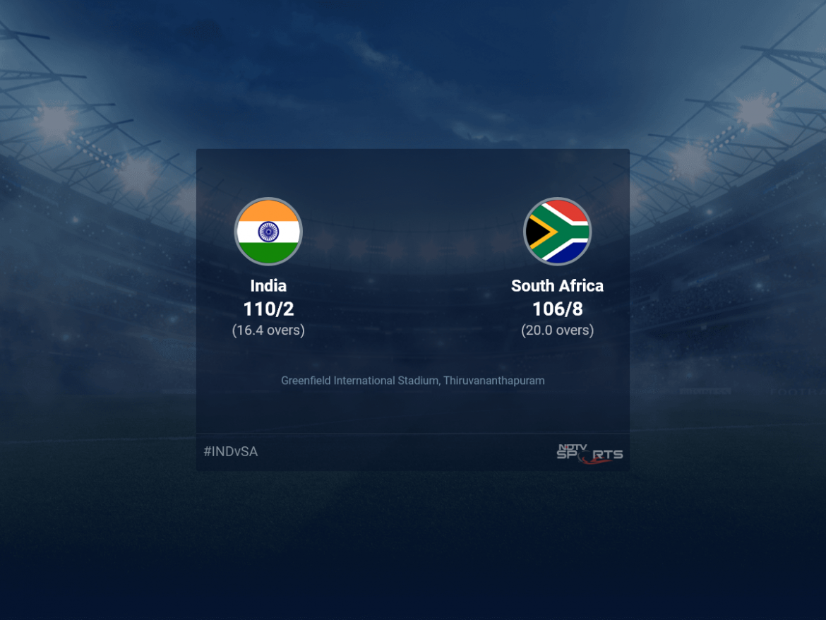 Hindistan Vs Güney Afrika Canlı Skor Ball By Ball, Hindistan Vs Güney Afrika 2022/23 NDTV Sports'ta Bugünkü Maçın Canlı Kriket Skoru